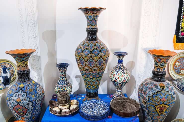 فروش گلدان میناکاری شده دست + قیمت خرید به صرفه